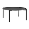 Armen Living Royal and Tiffany 3 Piece Outdoor Patio Swivel Seating Set in Black Aluminum with Teak Wood 840254332614 - alternate 8